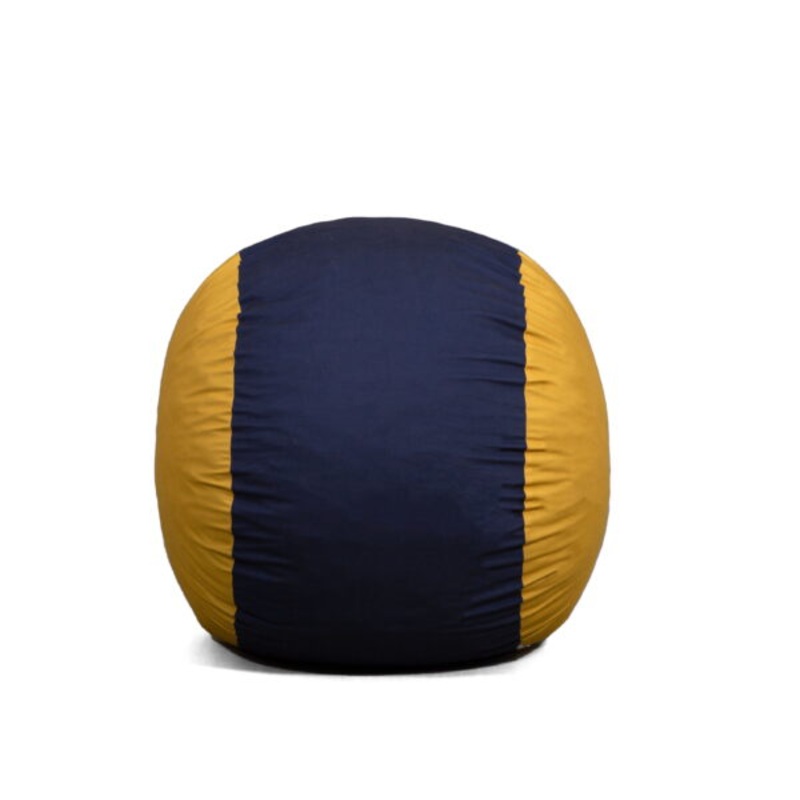 Big Joe Fuf Medium Foam Filled Bean Bag Chair, Kids and Teens, Blue/Gold Lenox, 3ft Big | Bigbigmart.com