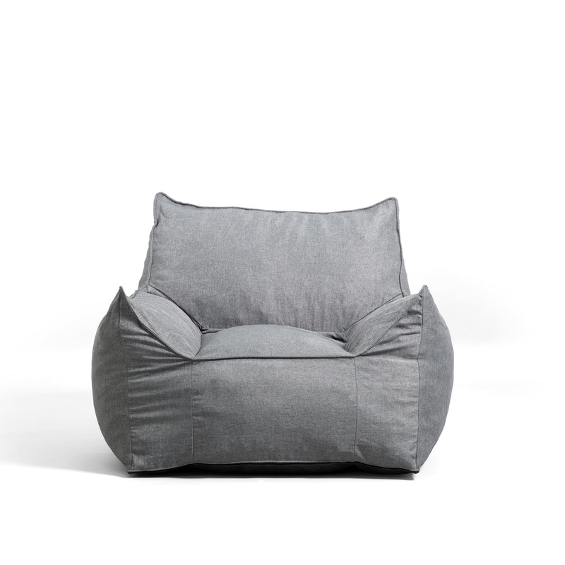 Big Joe Imperial Lounger Bean Bag Chair, Union 4ft, Gray | Bigbigmart.com
