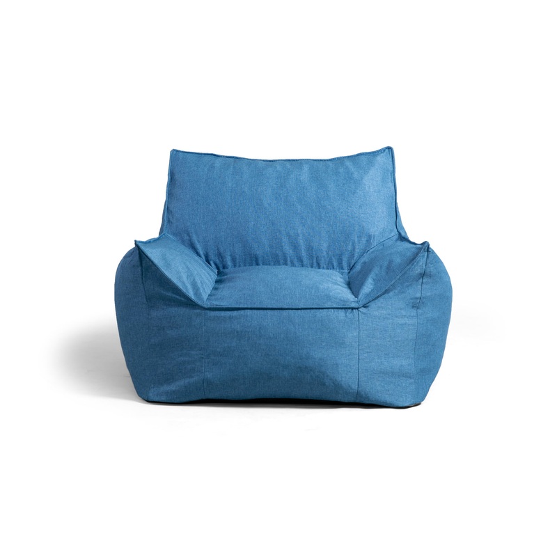 Big Joe Imperial Lounger Bean Bag Chair, Union 4ft, Pacific Blue | Bigbigmart.com