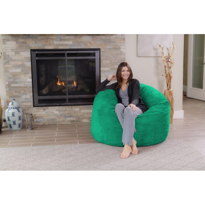 Chill Sack Bean Bag Chair, Memory Foam Lounger with Microsuede Cover, Kids, Adults, 4 ft, Tide Pool | Bigbigmart.com