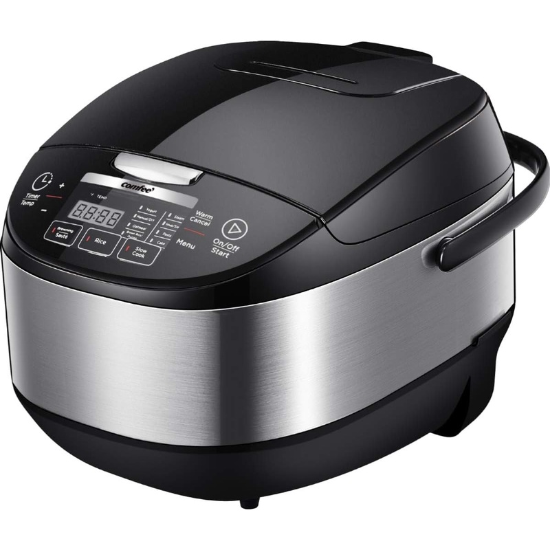 COMFEE’ Rice Cooker, Asian Style Large Rice Cooker with Fuzzy Logic Technology, 11 Presets, 10 Cup Uncooked/20 Cup Cooked, Auto Keep Warm, 24-Hr Delay Timer | Bigbigmart.com