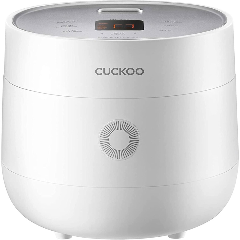 CUCKOO CR-0375F | 3-Cup/0.75-Quart (Uncooked) Micom Rice Cooker | 10 Menu Options: Oatmeal, Brown Rice & More, Touch-Screen, Nonstick Inner Pot | White | Bigbigmart.com