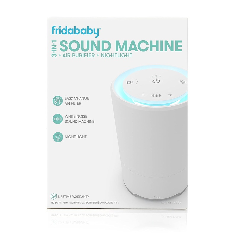 Frida Baby 3-in-1 Sound Machine, Air Purifier + Nightlight with 3 Fan Speeds and Easy-Change Filter | Bigbigmart.com
