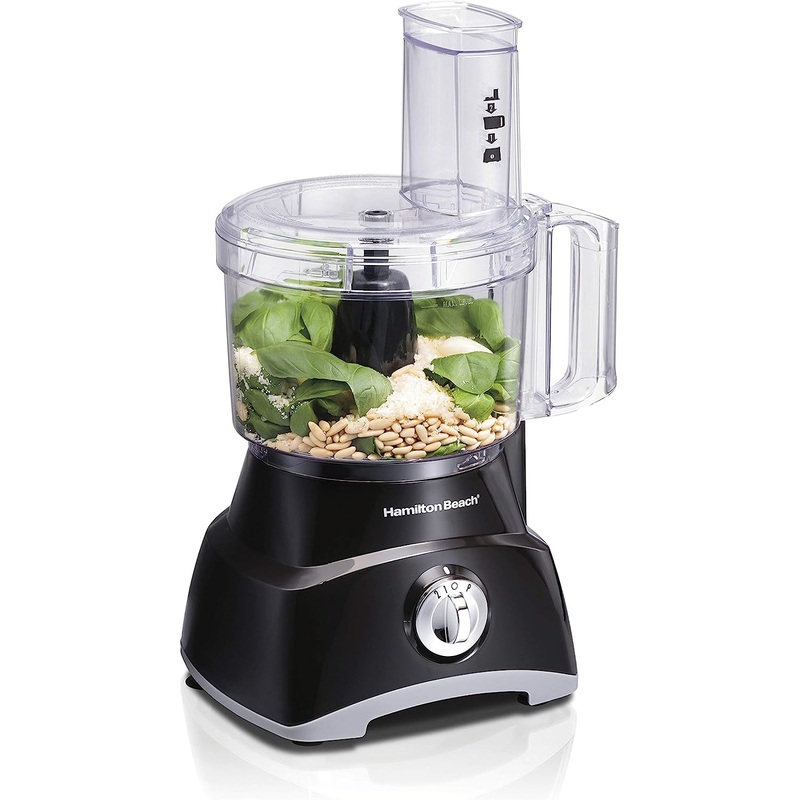 Hamilton Beach Food Processor & Vegetable Chopper for Slicing, Shredding, Mincing, and Puree, 8 Cup, Black | Bigbigmart.com
