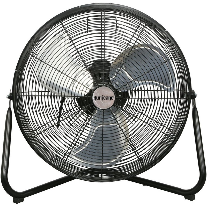 Hurricane Orbital Wall/Floor Fan – 20 Inch, Pro Series, High Velocity, Heavy Duty Metal For Industrial, Commercial, Residential, & Greenhouse Use – ETL Listed, Black | Bigbigmart.com