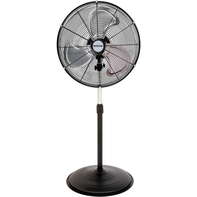 Hurricane Stand Fan – 20 Inch, Pro Series, High Velocity, Heavy Duty Metal For Industrial, Commercial, Residential, & Greenhouse Use – ETL Listed, Black | Bigbigmart.com