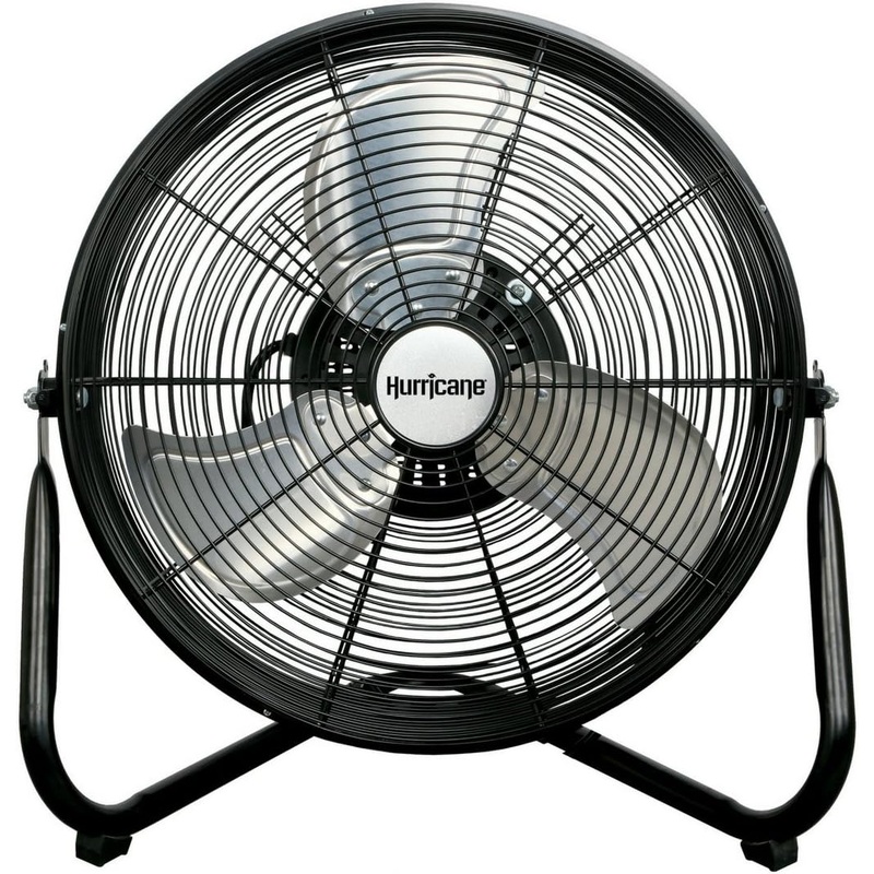Hurricane Wall Floor Fan – 16 Inch, Pro Series, High Velocity, Heavy Duty Metal Orbital Wall, Floor Fan for Industrial, Commercial, Residential, and Greenhouse Use – ETL Listed, Black | Bigbigmart.com