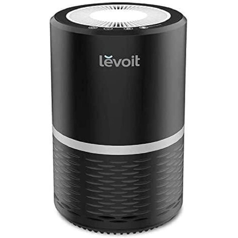 LEVOIT Air Purifiers for Home, HEPA Filter for Smoke, Dust and Pollen in Bedroom, Ozone Free, Filtration System Odor Eliminators for Office with Optional Night Light, 1 Pack, Black | Bigbigmart.com
