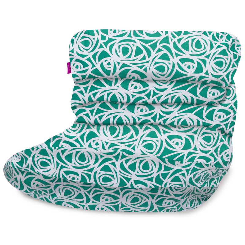 Posh Creations Laguna Lounger Bean Bag Chair, Kids, 3 ft, Canvas Roses Mint | Bigbigmart.com