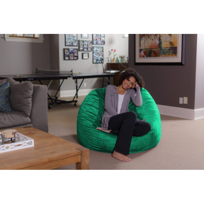 Sofa Sack Bean Bag Chair, Memory Foam Lounger with Microsuede Cover, Kids, Adults, 4 ft, Aqua Marine | Bigbigmart.com