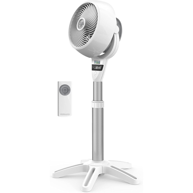 Vornado 6803DC Energy Smart Medium Pedestal Air Circulator Fan with Variable Speed Control, Ice White, CR1-0259-43 | Bigbigmart.com