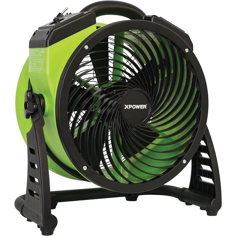 XPOWER FC-200 Heavy Duty Industrial High Velocity Whole Room Air Mover Air Circulator Utility Floor Fan, 4 Speeds, Timer, 13 inch, 1300 CFM | Bigbigmart.com