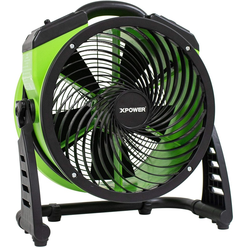 XPOWER FC-250D DC Motor Heavy Duty Industrial High Velocity Whole Room Air Mover Air Circulator Utility Floor Fan, Variable Speed, Timer, 13 inch, 1560 CFM | Bigbigmart.com