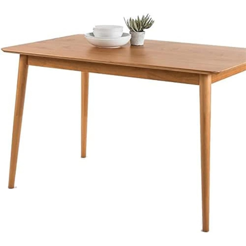 ZINUS Jen 47 Inch Dining Table, Solid Wood Kitchen Desk, Easy Assembly, Natural Brown | Bigbigmart.com