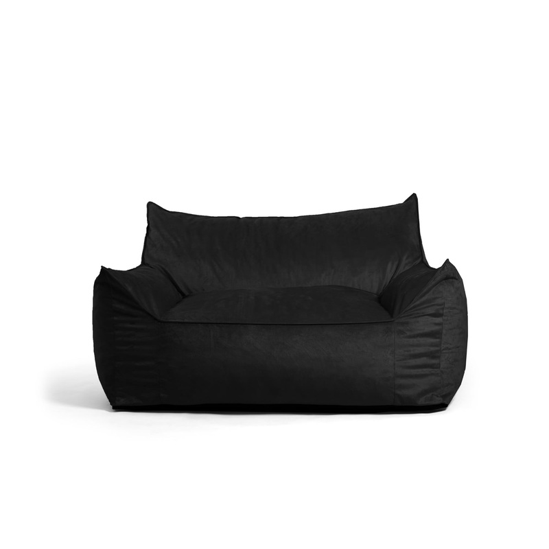 Big Joe Imperial Fufton Bean Bag Chair, Plush 4ft, Black | Bigbigmart.com