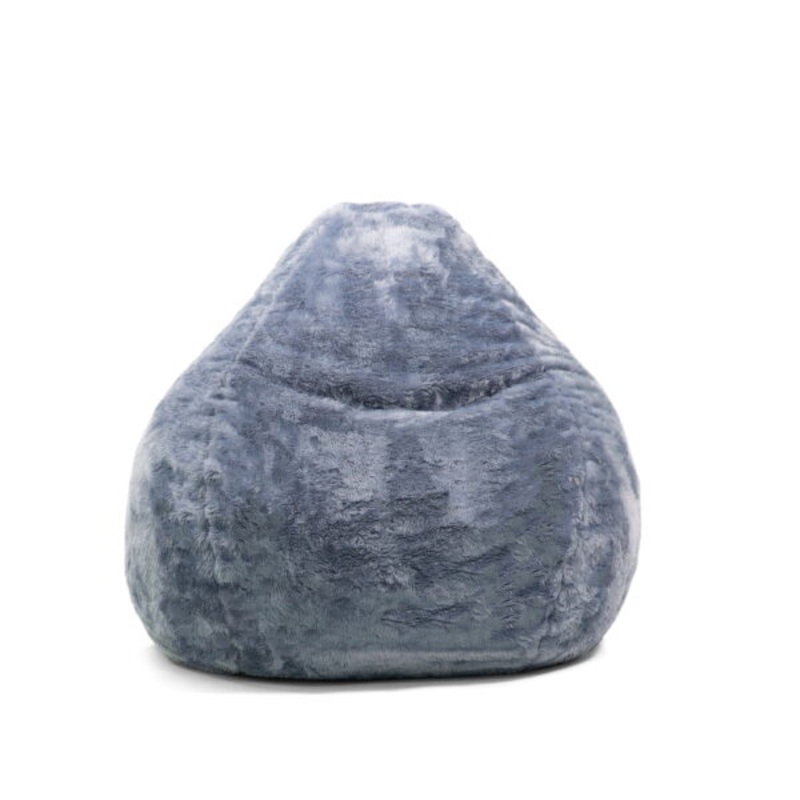 Big Joe Lotus Foam Bean Bag Chair, Short Shag 4ft, Stone | Bigbigmart.com