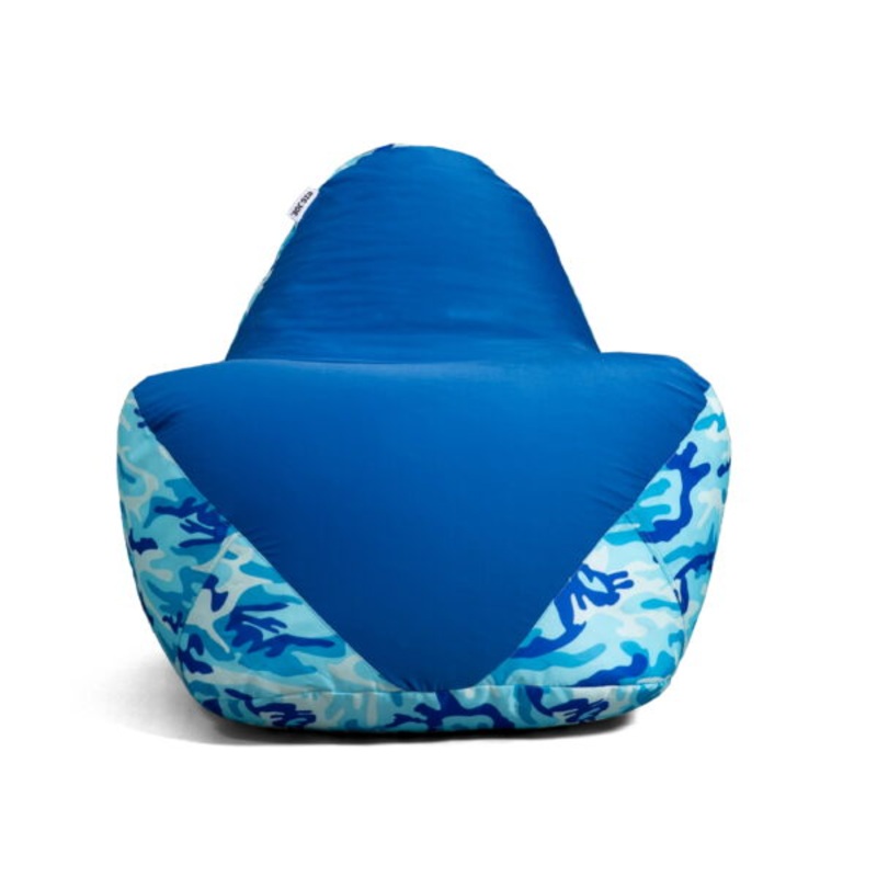 Big Joe Warp Bean Bag Chair, Kids/Teens, Spandex/Smartmax 2.5ft, Blue Camo/White | Bigbigmart.com