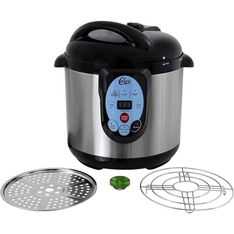 CAREY DPC-9SS Smart Electric Pressure Cooker and Canner, Stainless Steel, 9.5 Qt | Bigbigmart.com