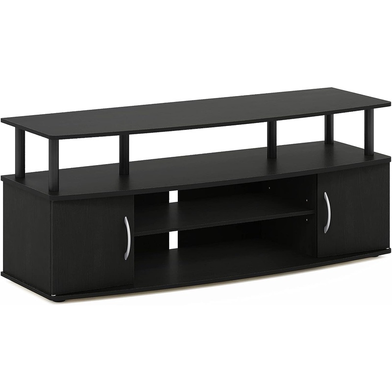 Furinno JAYA Large Entertainment Stand for TV Up to 55 Inch, Blackwood | Bigbigmart.com