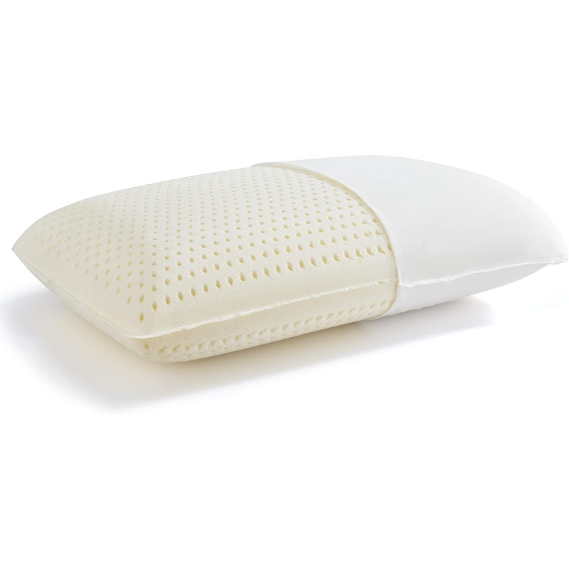 Kiss Dream 100% Natural Talalay Latex Sleeping Bed Pillow – Luxury Soft Queen Size Pillow for Side, Back, and Stomach Sleepers – Removable Breathable Cotton Cover | Bigbigmart.com