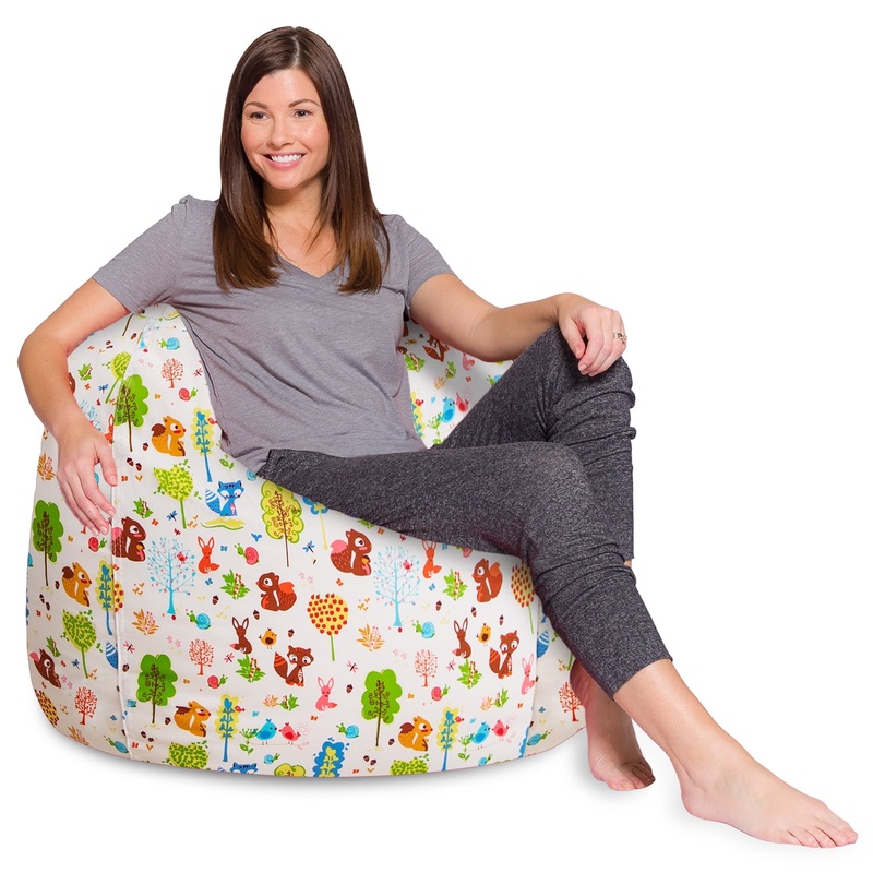 Posh Creations Bean Bag Chair, Soft Lounger, Kids, 4 ft, Purple | Bigbigmart.com