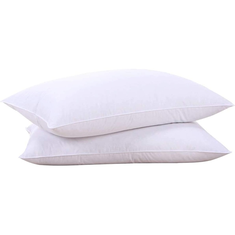 Puredown Goose Feathers and Down White Pillow Inserts, Bed Sleeping Hotel Collection Pillows Set of 2 King Size | Bigbigmart.com