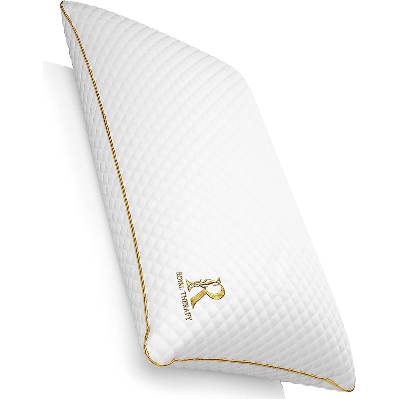 Royal Therapy King Memory Foam Pillow, Neck Pillow Bamboo Adjustable Side Sleeper Pillow for Neck & Shoulder, Support for Back, Stomach, Side Sleepers, Orthopedic Contour Pillow, CertiPUR | Bigbigmart.com