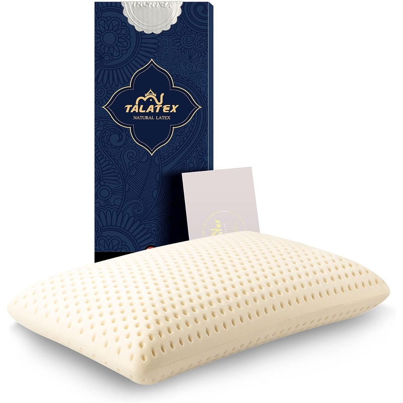 Talatex Talalay 100% Natural Premium Latex Pillow, Soft Pillow with Organic Pillowcase Helps Relieve Pressure, No Memory Foam Chemicals, Perfect Package Best Gift with Removable Tencel Cover | Bigbigmart.com
