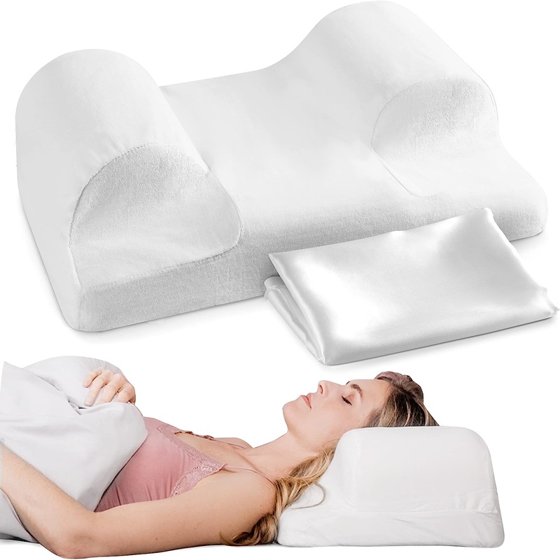 YourFacePillow Beauty Pillow – Anti Wrinkle & Anti Aging Back Sleeping Pillow – Wrinkle Prevention Pillow to Sleep on Back – Memory Foam Beauty Sleep Pillow (Large with Satin Case) | Bigbigmart.com