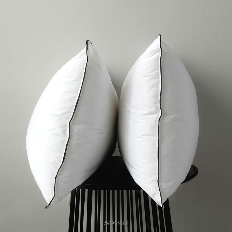 APSMILE Goose Feather Down Pillows -Set of 2 Soft Bed Pillows for Sleeping 100% Organic Cotton Queen Size Hotel-Quality Pillows Insert for Stomach/Back Sleepers | Bigbigmart.com