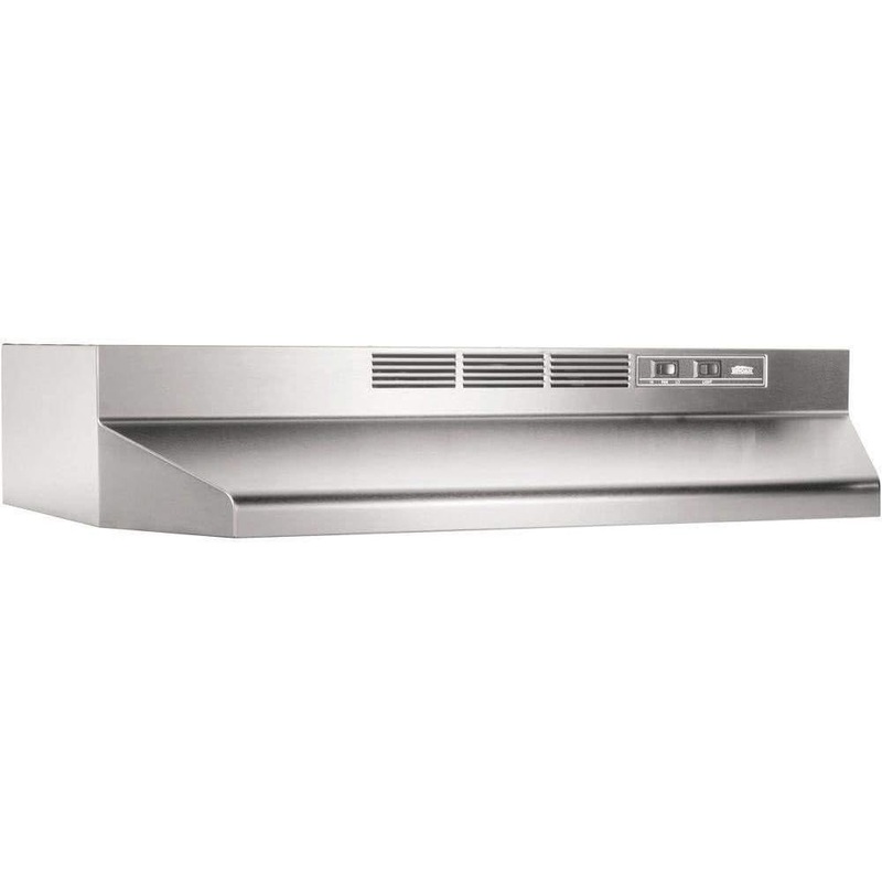 Broan-NuTone 412404 Non-Ducted Under-Cabinet Ductless Range Hood Insert, 24-Inch, Stainless Steel | Bigbigmart.com