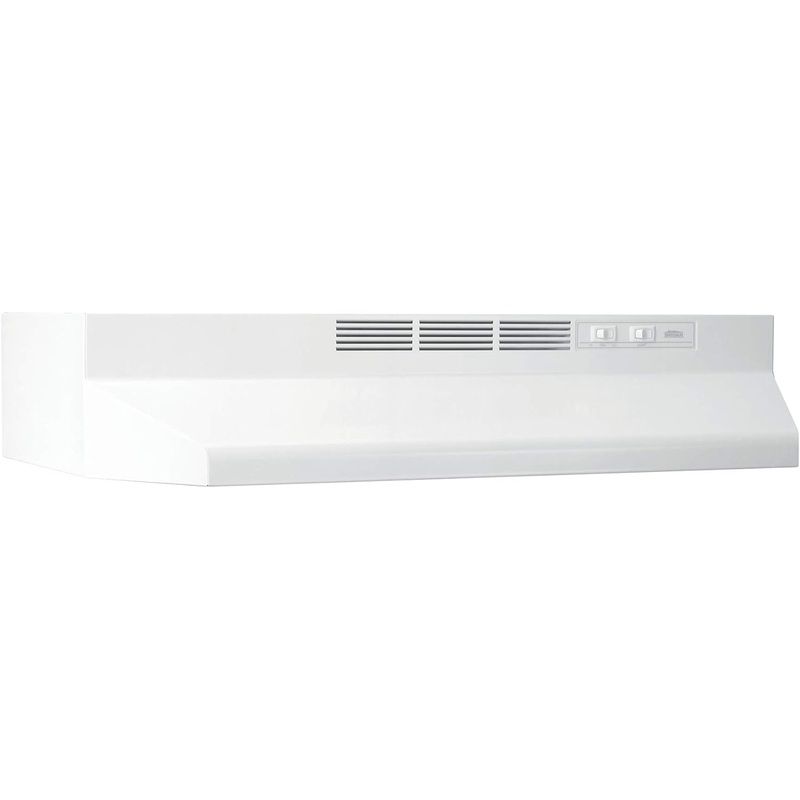 Broan-NuTone 413001 Non-Ducted Ductless Range Hood with Lights Exhaust Fan for Under Cabinet, 30-Inch, White | Bigbigmart.com