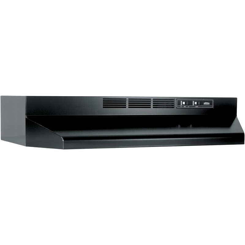 Broan-NuTone 413023 Ductless Range Hood Insert with Light, Exhaust Fan for Under Cabinet, 30-Inch, Black | Bigbigmart.com