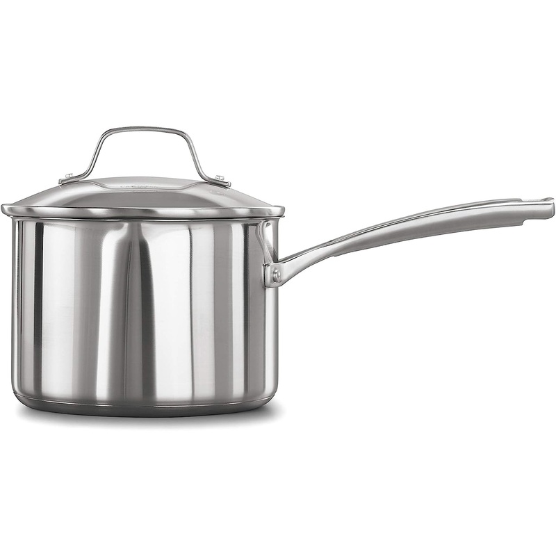 Calphalon Classic 3.5 Quart Saucepan with Lid, Stainless Steel, Dishwasher Safe | Bigbigmart.com