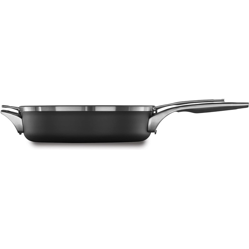 Calphalon Premier Space-Saving Hard-Anodized Nonstick 5-Quart Saute Pan with Lid | Bigbigmart.com