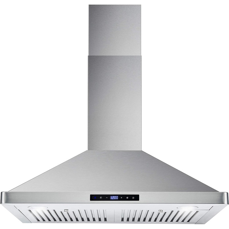 COSMO COS-63175S Wall Mount Range Hood with Ducted Convertible Ductless (No Kit Included), Ceiling Chimney-Style Stove Vent, LEDs Light, Permanent Filter, 3 Speed Fan in Stainless Steel (30 inch) | Bigbigmart.com