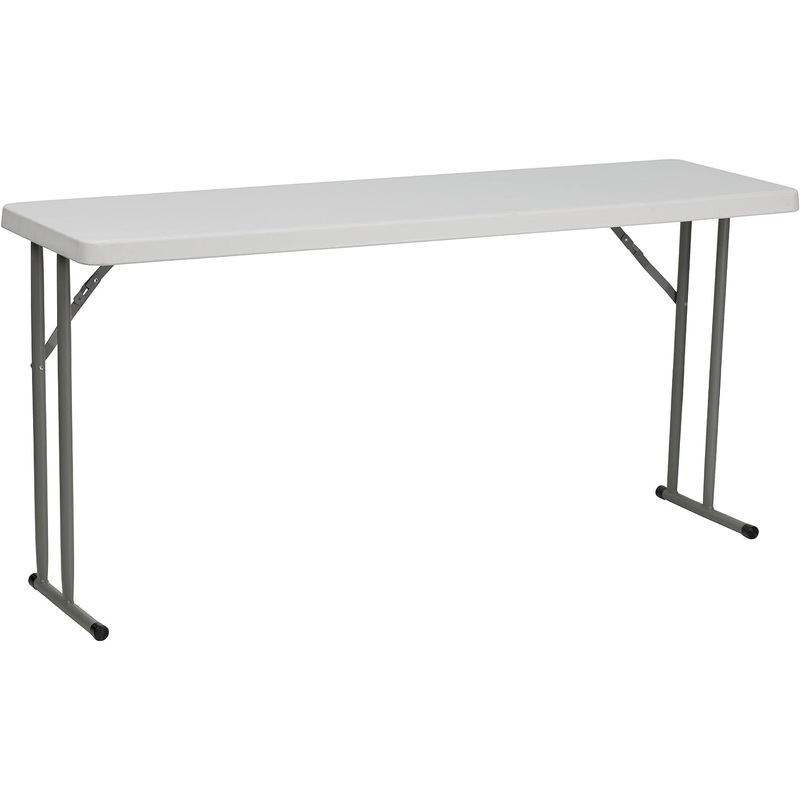 Flash Furniture Kathryn 5-Foot Granite White Plastic Folding Training Table | Bigbigmart.com