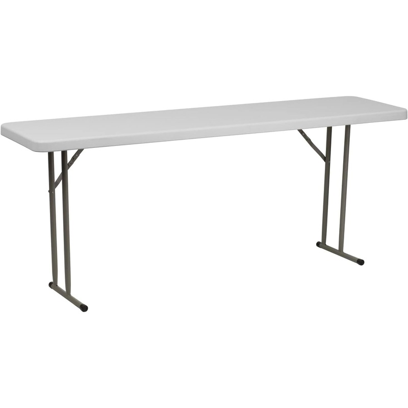 Flash Furniture Kathryn 6-Foot Granite White Plastic Folding Training Table | Bigbigmart.com