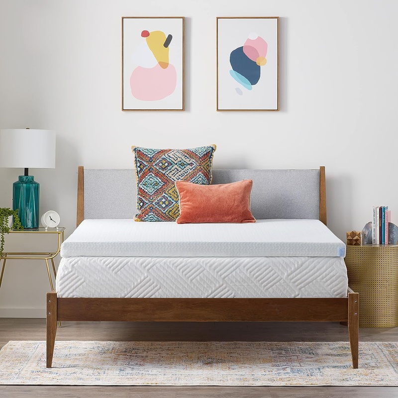 Linenspa 3 Inch Mattress Topper Queen – Gel Swirl Memory Foam Twin XL Mattress Topper – CertiPUR-US Certified – Twin XL Size – Dorm Room Essentials | Bigbigmart.com