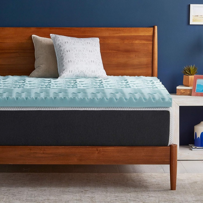 Lucid 3 Inch Mattress Topper Twin – Memory Foam Mattress Topper Twin – 5 Zone Gel Infusion – CertiPur Certified Foam | Bigbigmart.com
