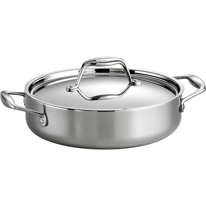 Tramontina Covered Braiser Stainless Steel Tri-Ply Clad 3 Qt, 80116/009DS | Bigbigmart.com