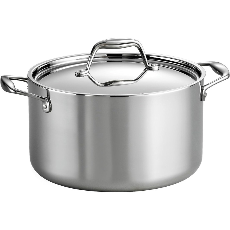 Tramontina Covered Sauce Pan Stainless Steel Tri-Ply Clad 6 Qt, 80116/040DS | Bigbigmart.com