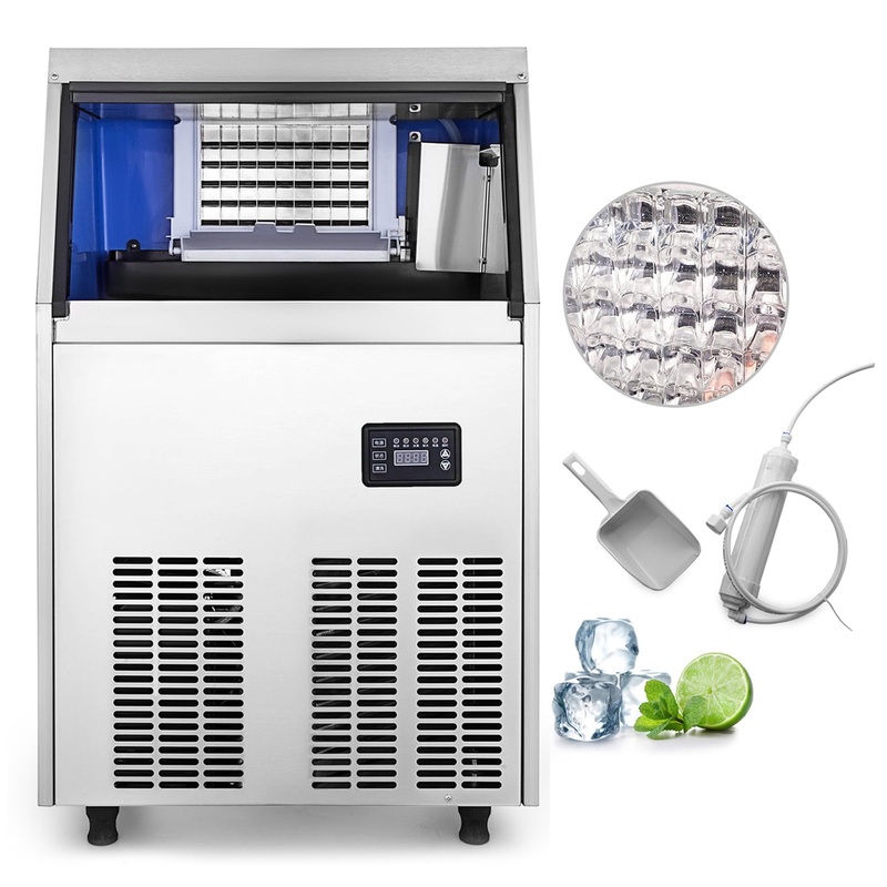 BENTISM New Commercial Ice Maker Auto Clear Cube Ice Making Machine 90-100 lbs 110V | Bigbigmart.com