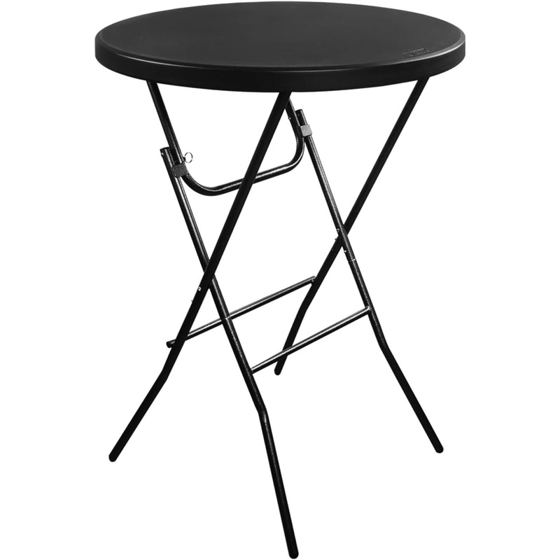 Byliable 32in Cocktail Table High Top Folding Table, Portable Bar Height Folding Table Round with Removable Legs, Indoor Outdoor Banquet Table