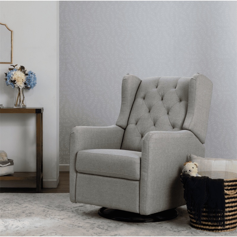 DaVinci Everly Recliner in Performance Grey Eco-Weave | Bigbigmart.com