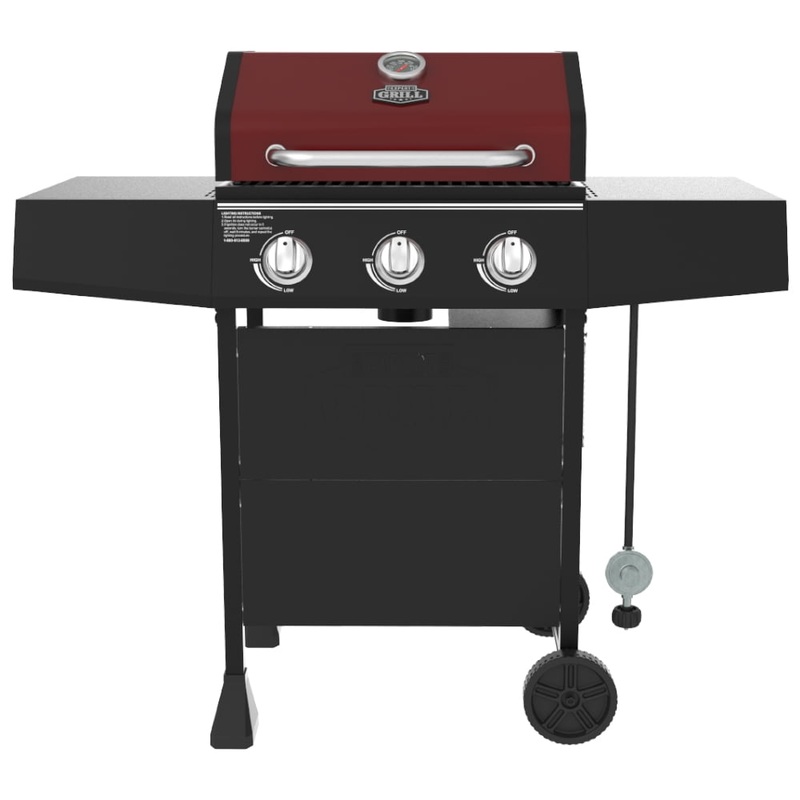 Expert Grill 3 Burner Propane Gas Grill in Red | Bigbigmart.com