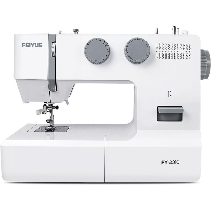 FEIYUE FYe310, Sewing Machine with Accessory Kit, 105 Stitch Applications, 100W Servo Motor, Heavy Duty Interior Metal Frame,(White)