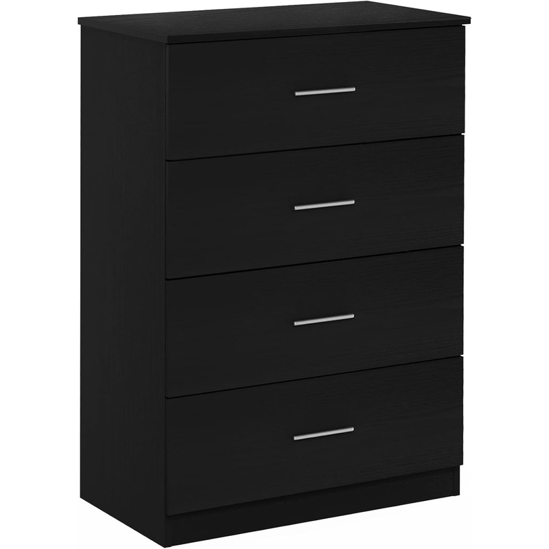 Furinno Tidur Simple Design Dresser, 4-Tier Handle, Americano | Bigbigmart.com
