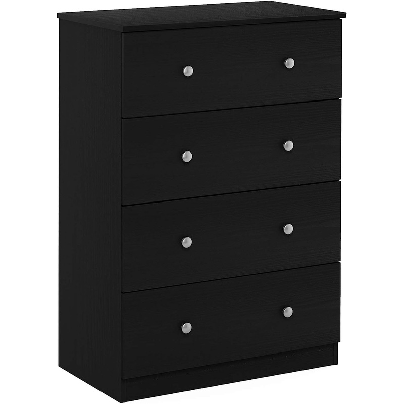 Furinno Tidur Simple Design Dresser, 4-Tier Knob, Americano | Bigbigmart.com