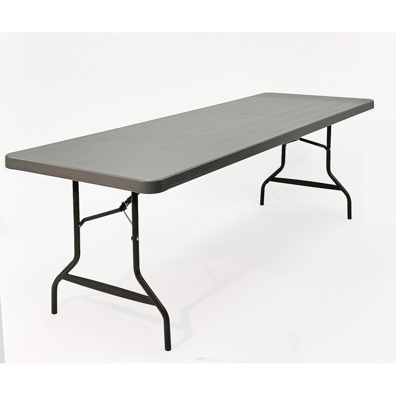 Iceberg IndestrucTable Too Banquet Resin Folding Tables, 30 x 60, Charcoal, Grey | Bigbigmart.com